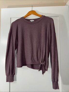 Beyond Yoga Mauve Tie-Side Long Sleeve Top Sz XS